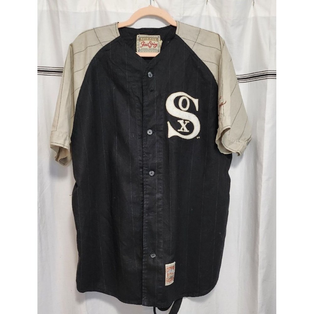 VTG Chicago White Sox Mirage First Swing 1917 Cooperstown Collection Jersey L